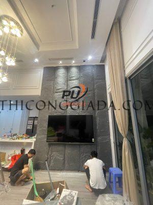 Tự thi công tấm pu giả đá