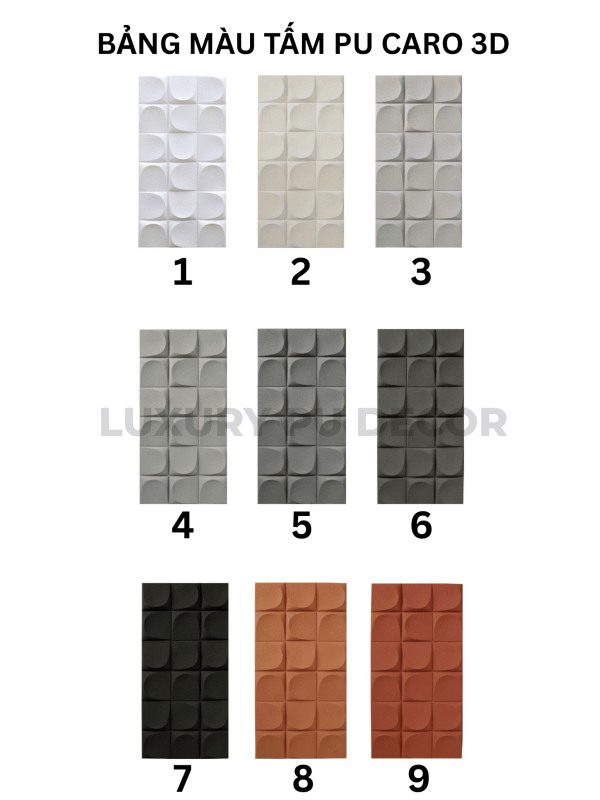 tấm ốp PU Caro 3D