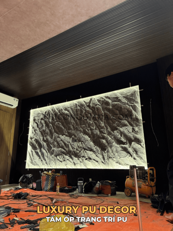 Tấm PU Giả Đá Liền Vân